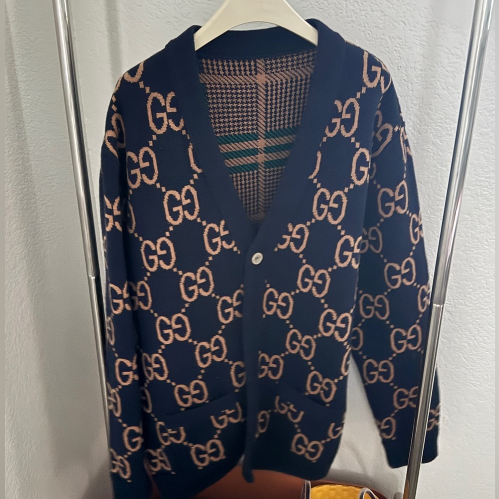 Gucci Heavyweight Double-Sided Knit Cardigan Jacket | Substantial and Very Thick